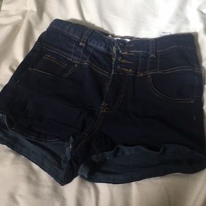 High waisted denim short